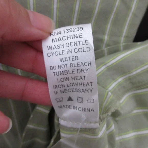 Tuckernuck Pomander Place Rohan Shirt Dress Small Green Stripe Pockets Shift NWT - Picture 8 of 13